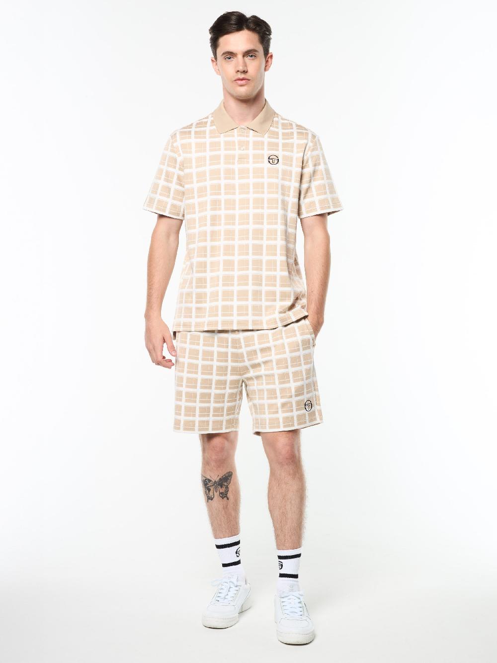 Egonlab X Sergio Tacchini Damarindo Check Polo- Humus