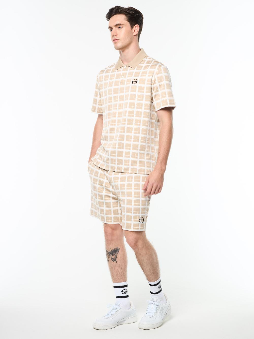 Egonlab X Sergio Tacchini Damarindo Check Polo- Humus