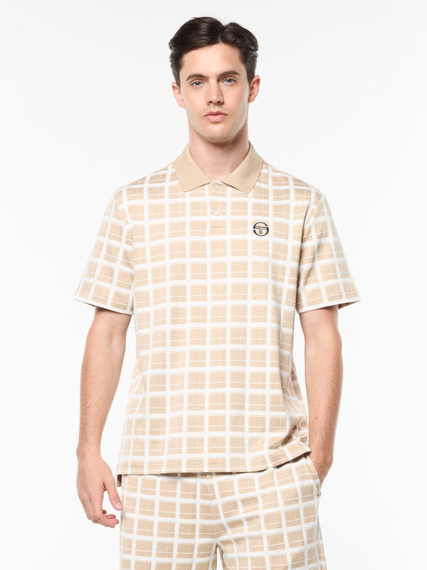 egonlab x sergio tacchini Damarindo Check Polo- Humus