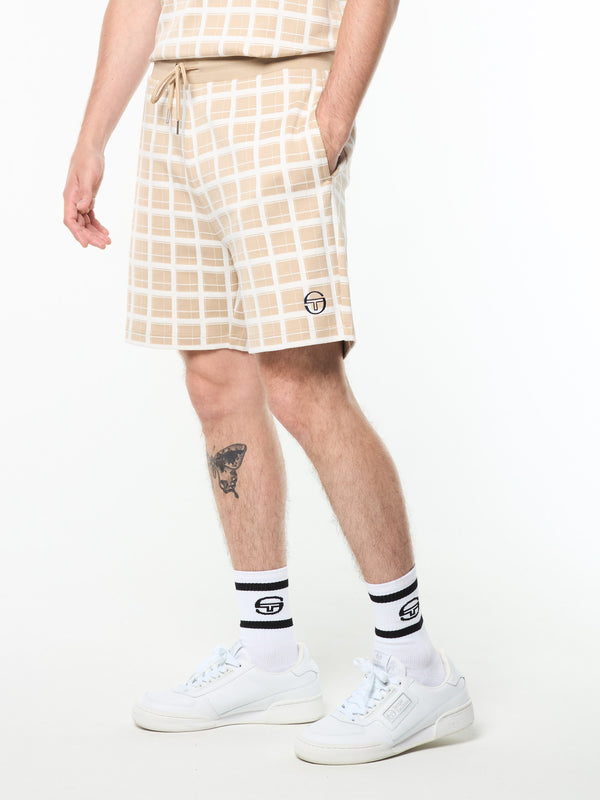 egonlab x sergio tacchini Damarindo Check Short- Humus