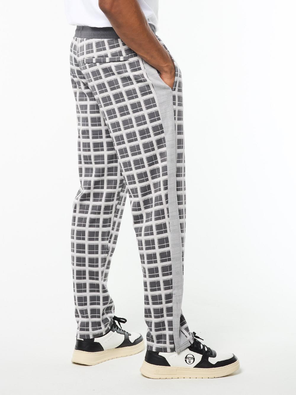 Egonlab X Sergio Tacchini Damarindo Check Track Pant- Quiet Grey