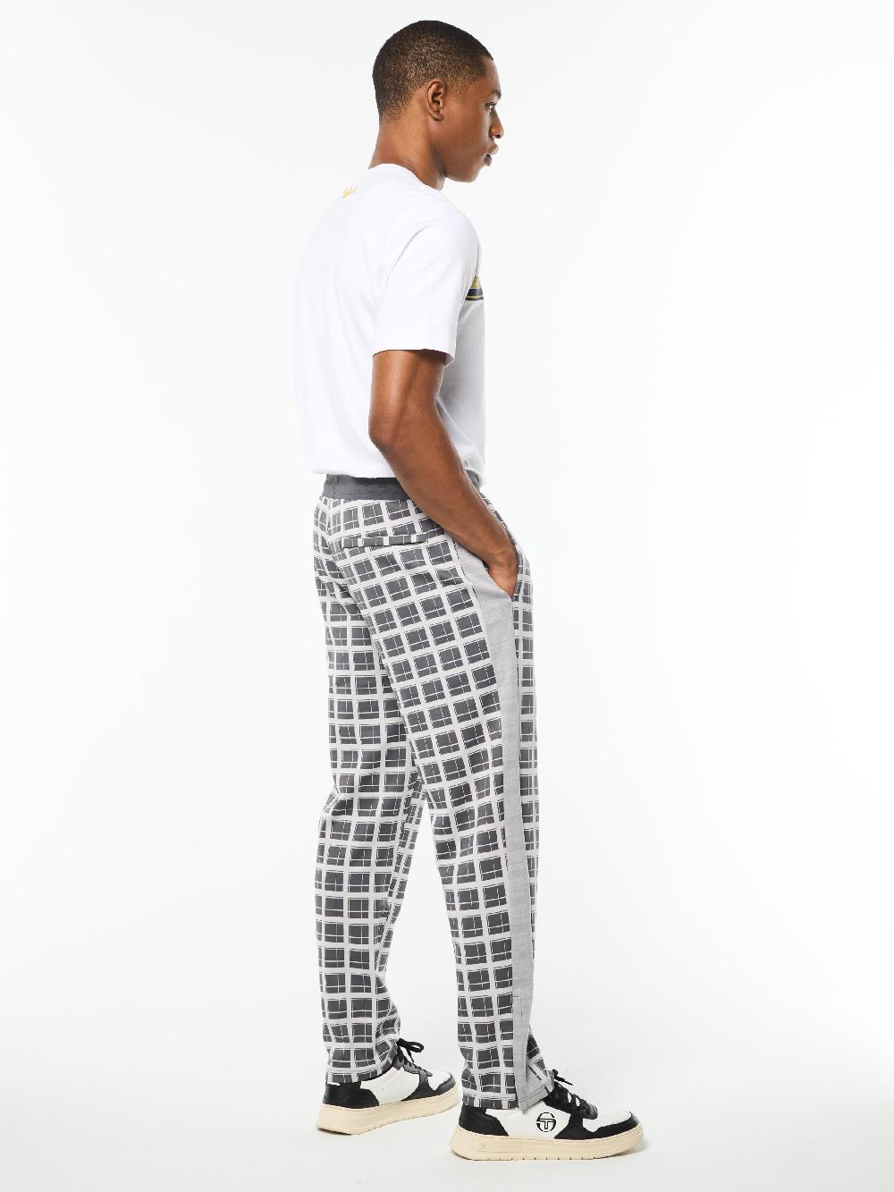 Egonlab X Sergio Tacchini Damarindo Check Track Pant- Quiet Grey