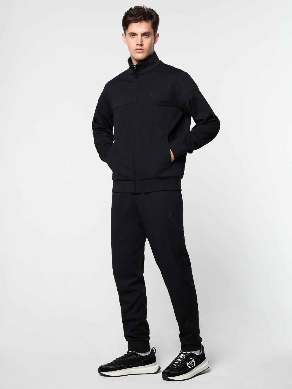 Egonlab X Sergio Tacchini Damarindo Track Jacket Archivio- Black/ Black
