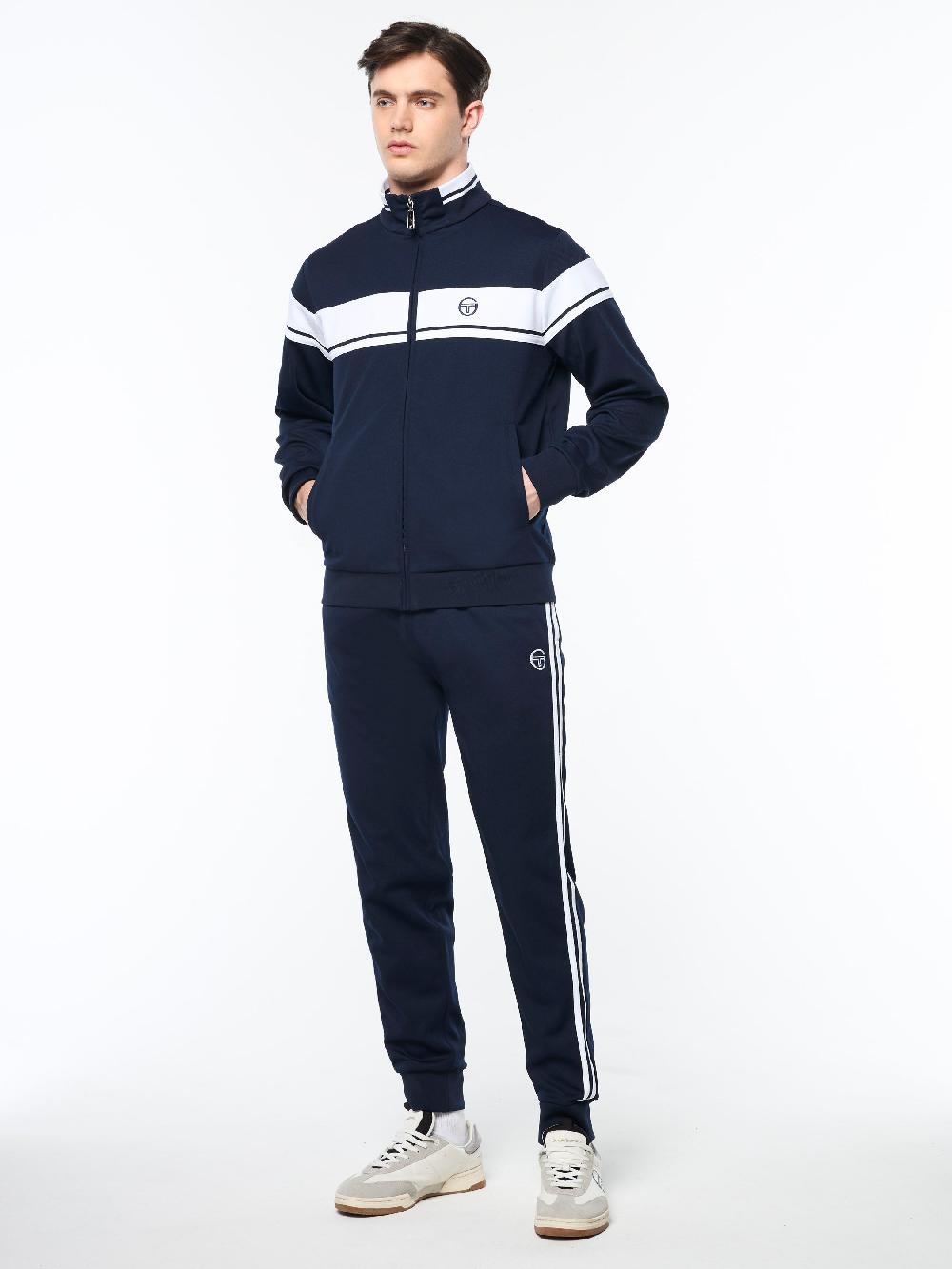 Egonlab X Sergio Tacchini Damarindo Track Jacket Archivio- Maritime Blue/ White