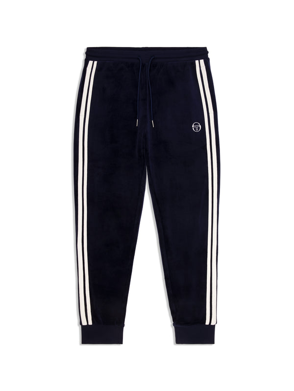 egonlab x sergio tacchini Damarindo Velour Track Pant- Maritime Blue