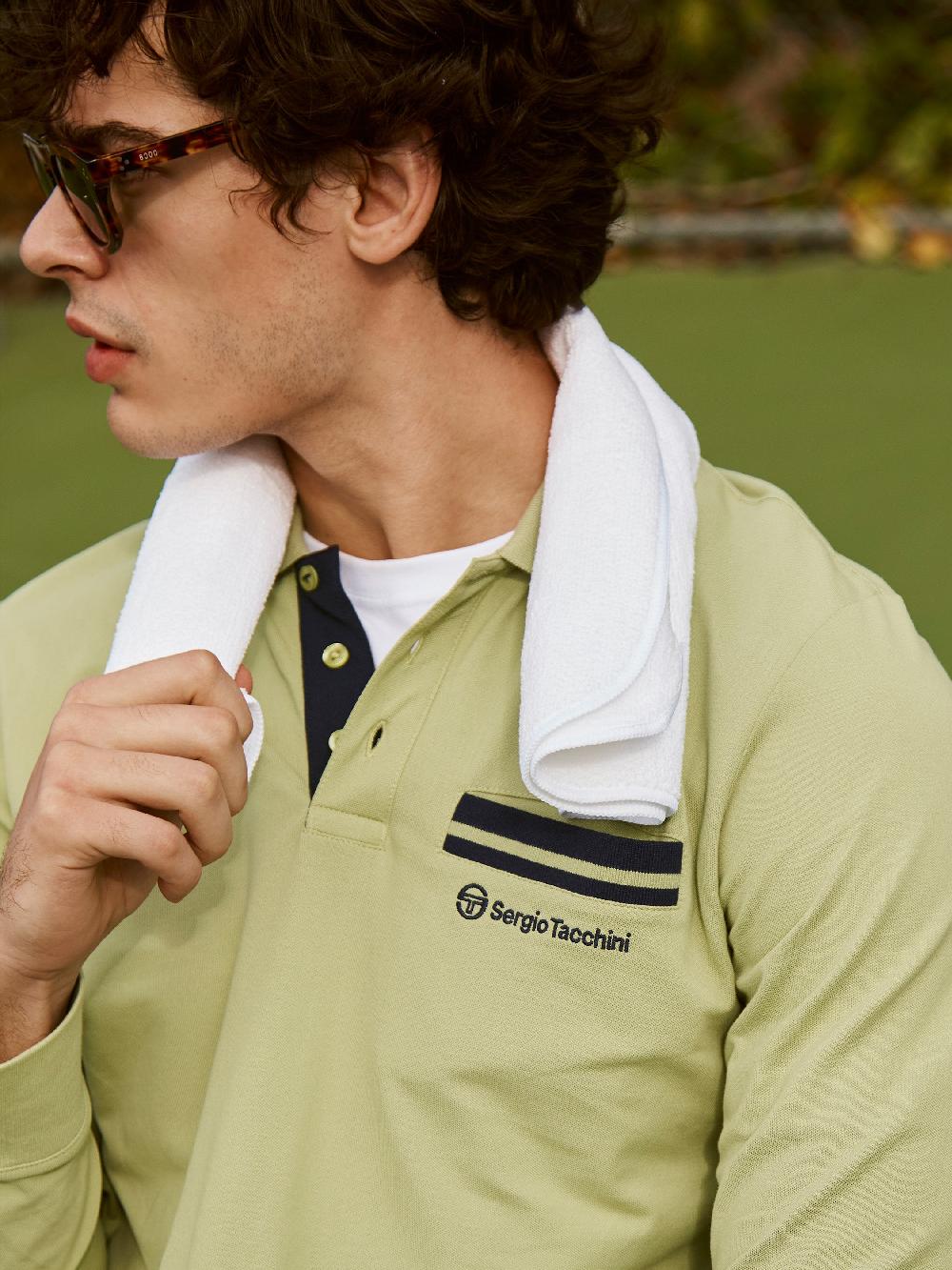 Egonlab X Sergio Tacchini Dario Long Sleeve Polo-Reseda