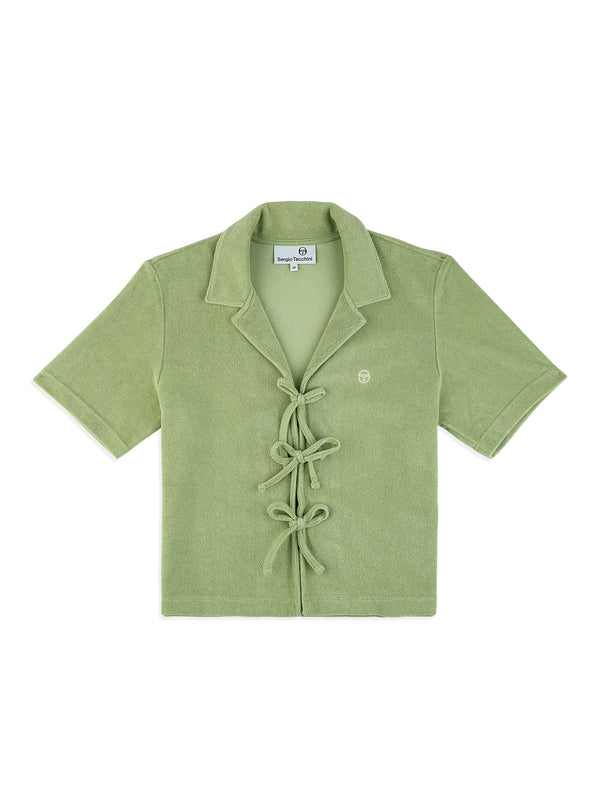 egonlab x sergio tacchini Edda Cropped Shirt- Reseda
