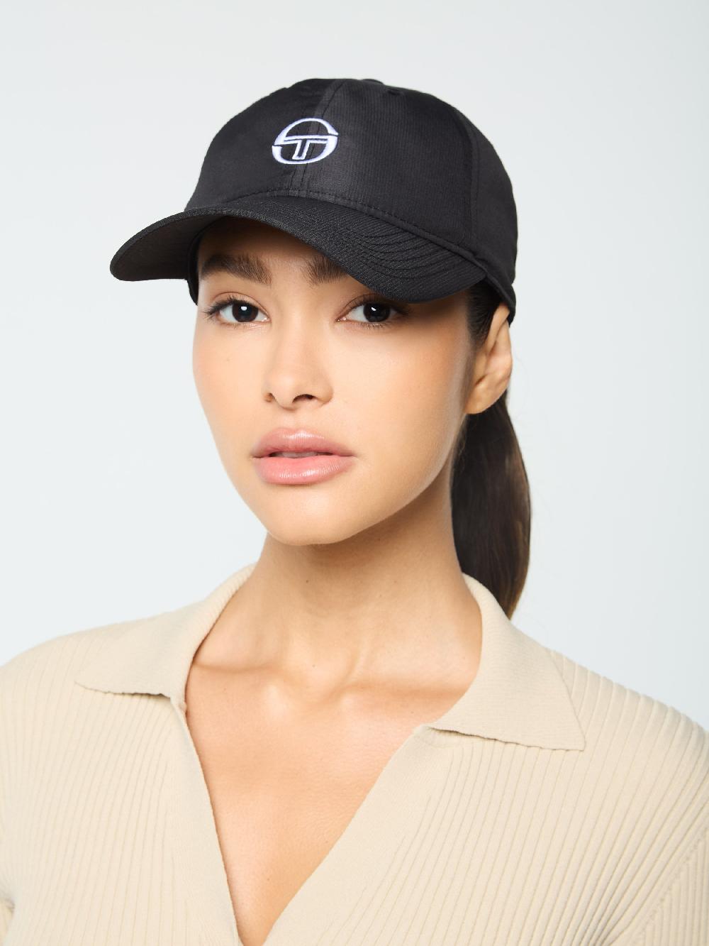 Egonlab X Sergio Tacchini Court Hat- Black Beauty