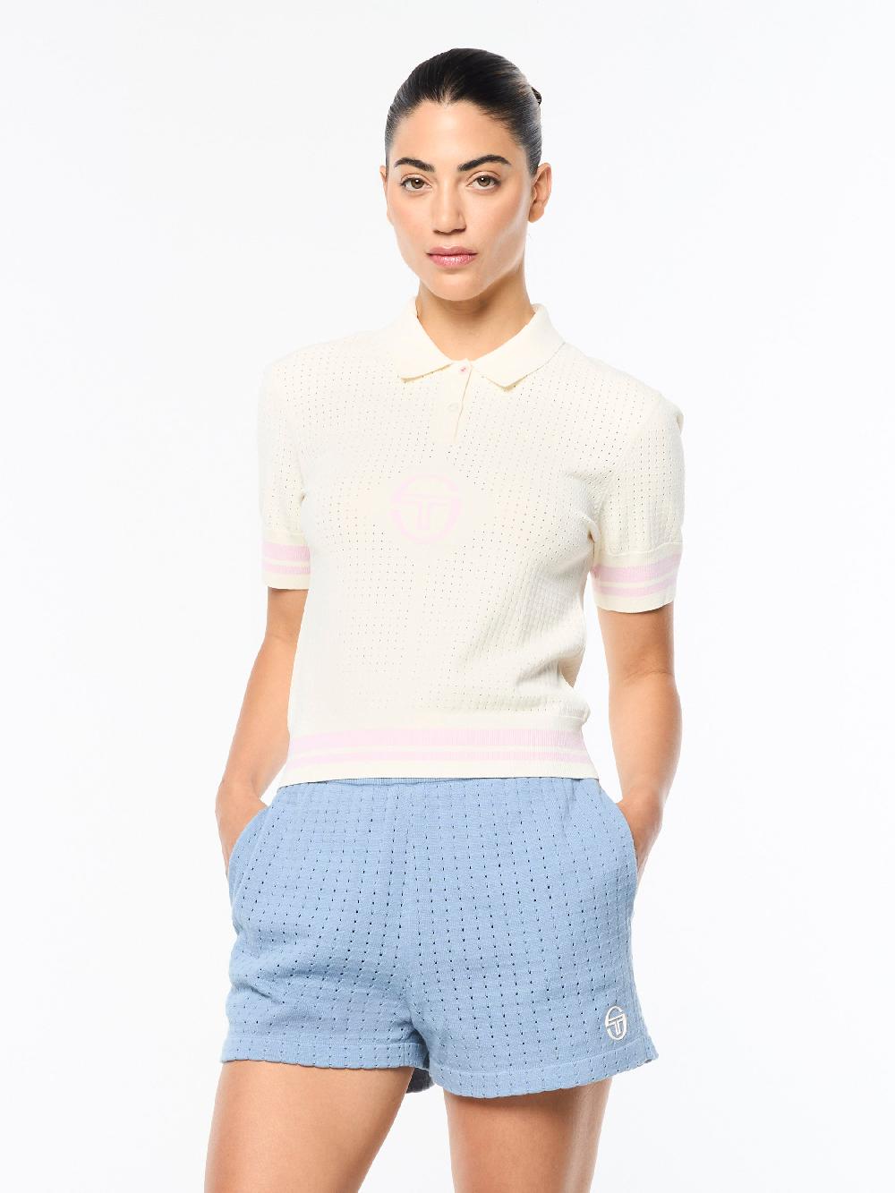 Egonlab X Sergio Tacchini Leila Knit Polo- Gardenia