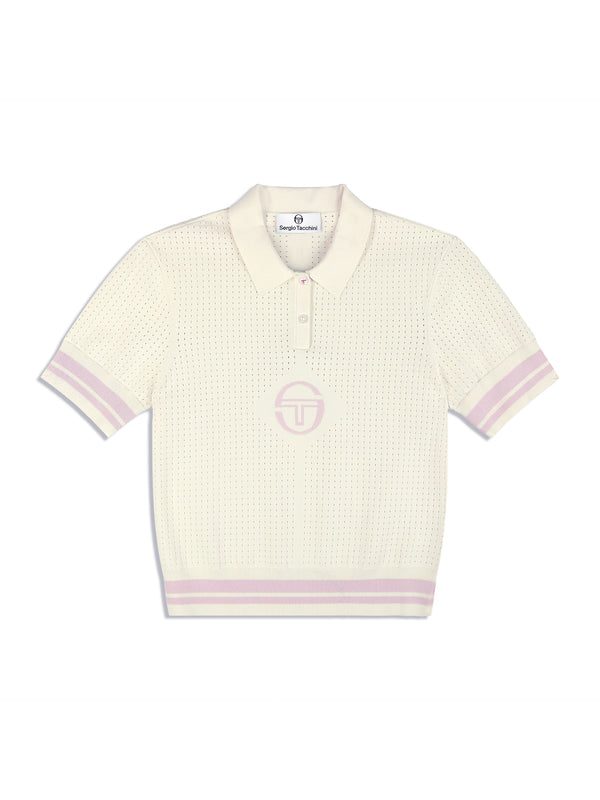 egonlab x sergio tacchini Leila Knit Polo- Gardenia