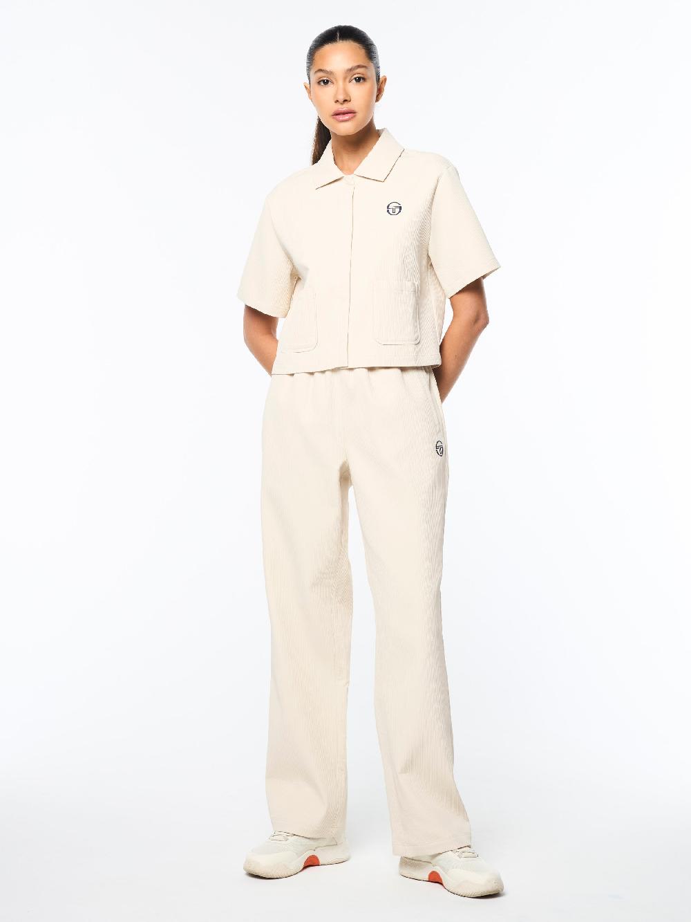 Egonlab X Sergio Tacchini Mia Cropped Shirt- Fog