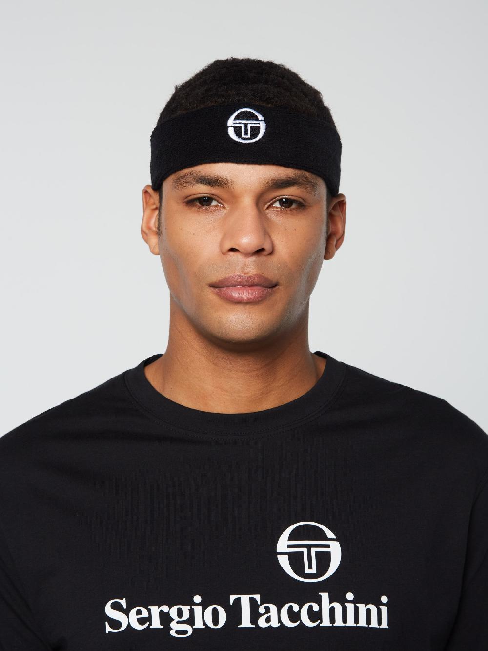 Egonlab X Sergio Tacchini TENNIS HEADBAND- Black