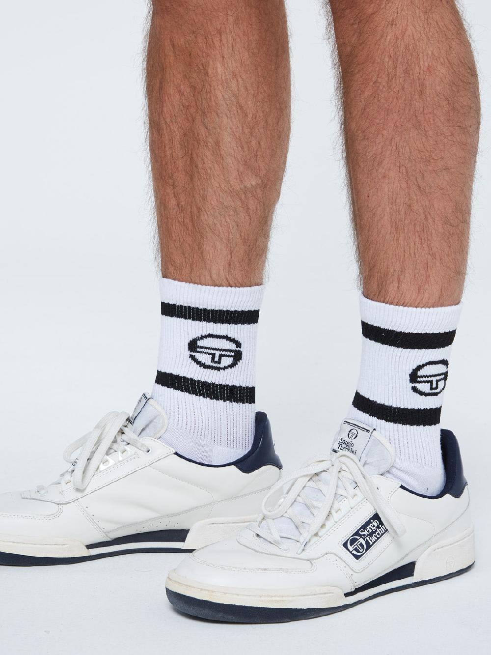 Egonlab X Sergio Tacchini Tennis Sock- White