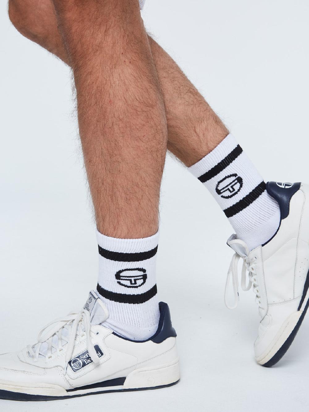Egonlab X Sergio Tacchini Tennis Sock- White