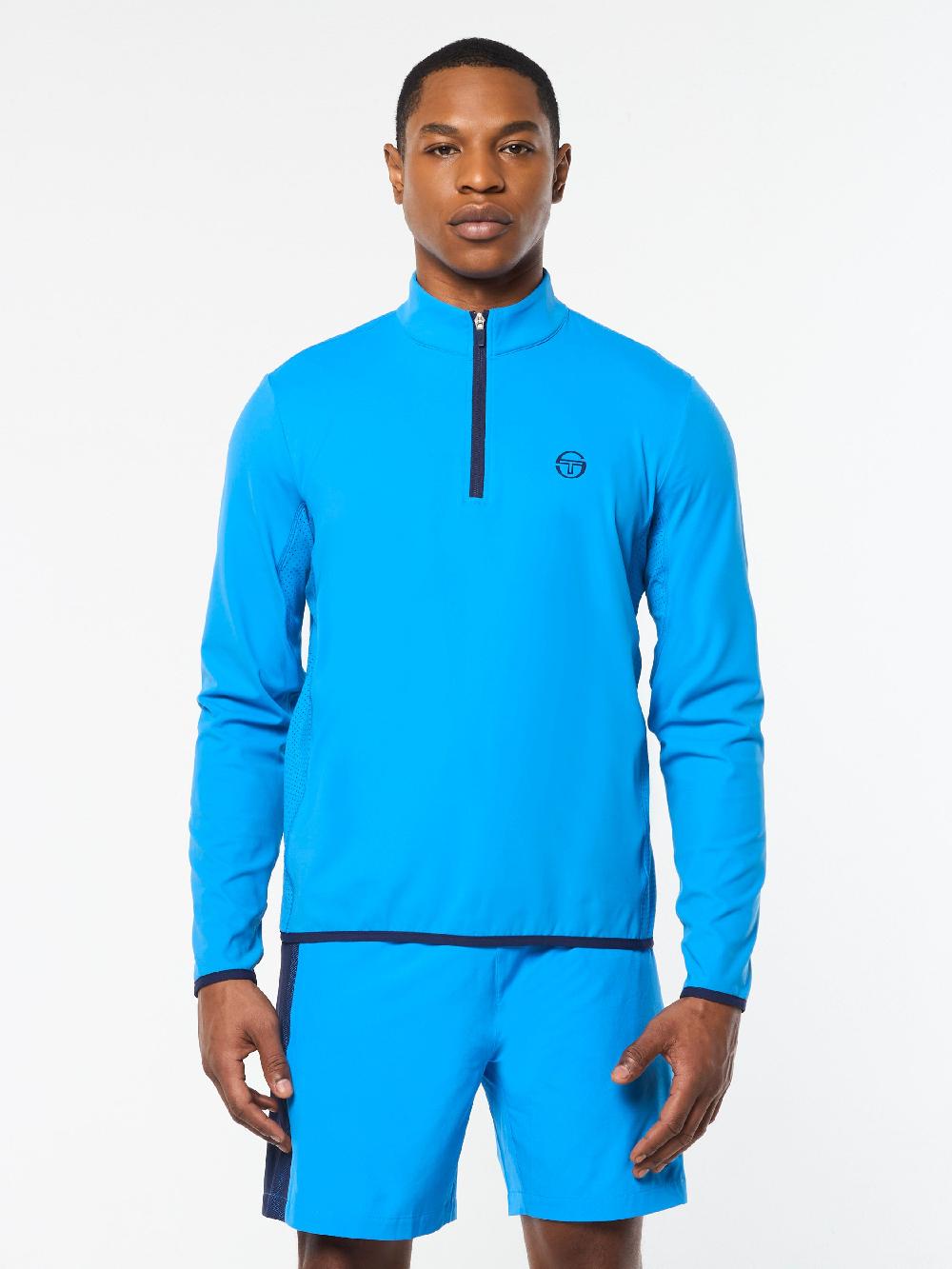 Egonlab X Sergio Tacchini Elio 1/4 Zip Pullover- French Blue