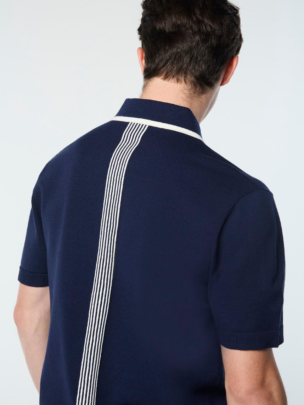 Egonlab X Sergio Tacchini Enzo Knit Polo- Maritime Blue