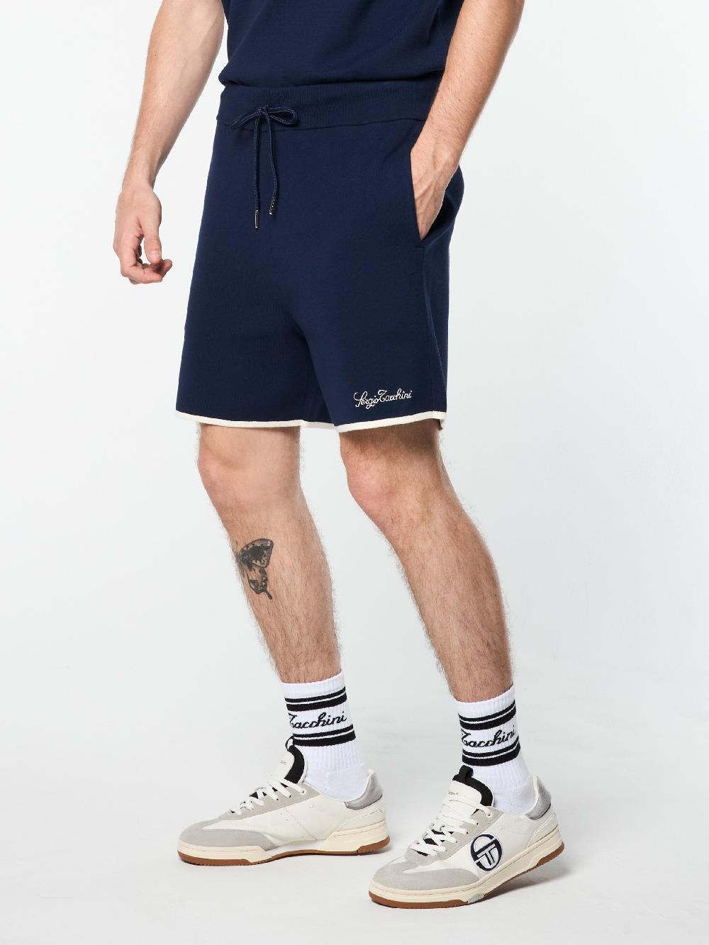 Egonlab X Sergio Tacchini Enzo Knit Shorts- Maritime Blue