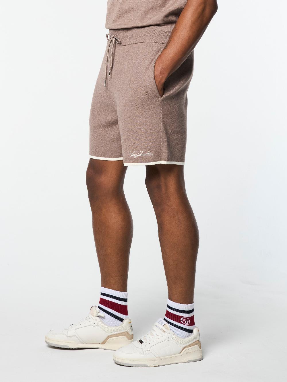 Egonlab X Sergio Tacchini Enzo Knit Shorts- Taupe Grey