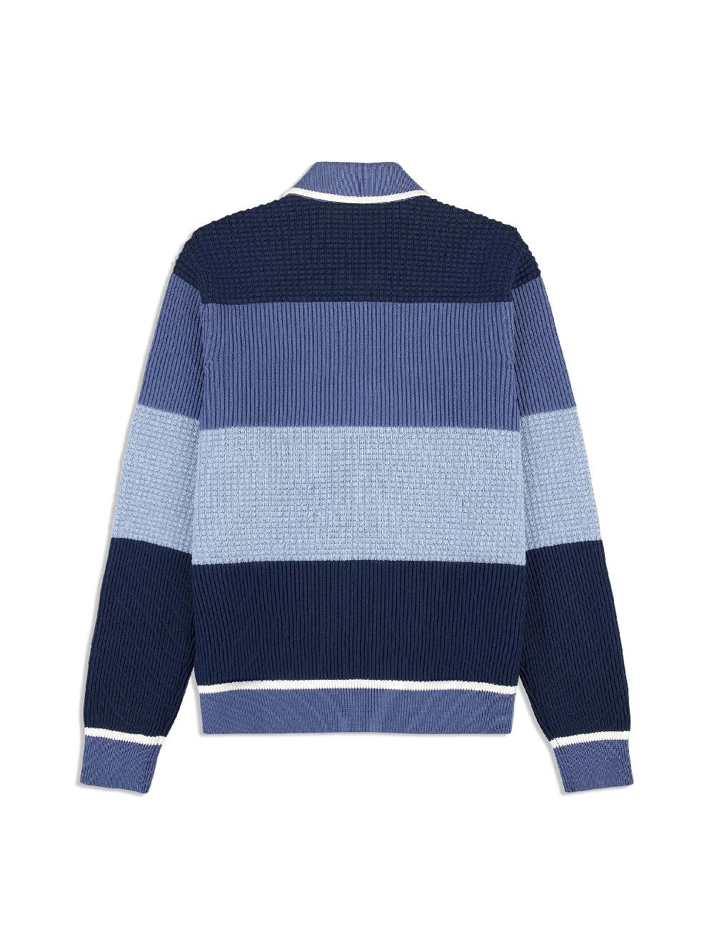 Egonlab X Sergio Tacchini Enzo Striped Track Jacket- Faded Denim