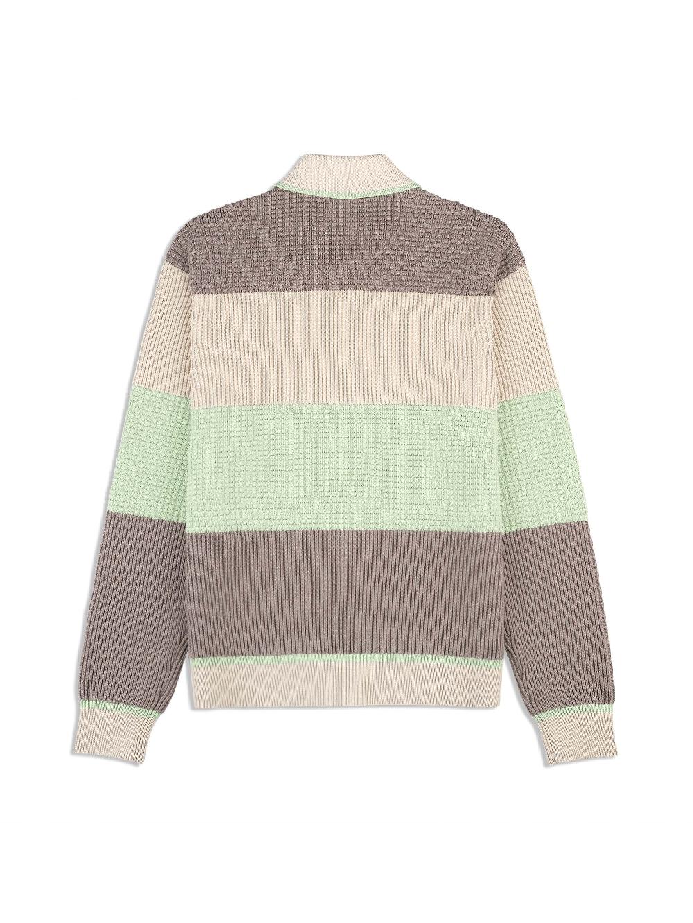 Egonlab X Sergio Tacchini Enzo Striped Track Jacket- Taupe Grey