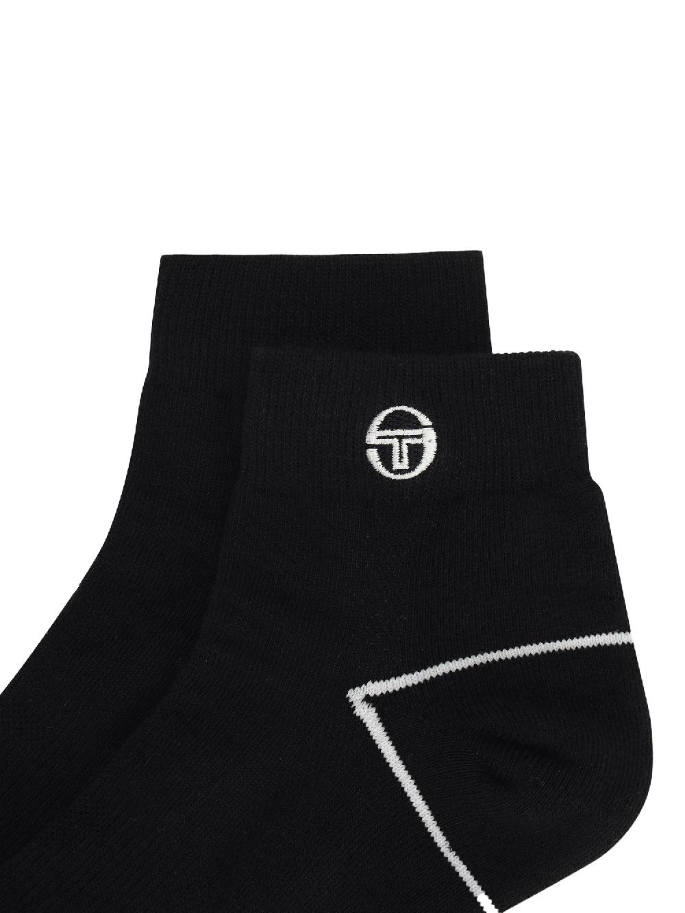 Egonlab X Sergio Tacchini Essential Ankle Socks- Black/ Black