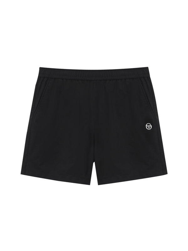 egonlab x sergio tacchini Essential Woven Shorts- Black/ Black
