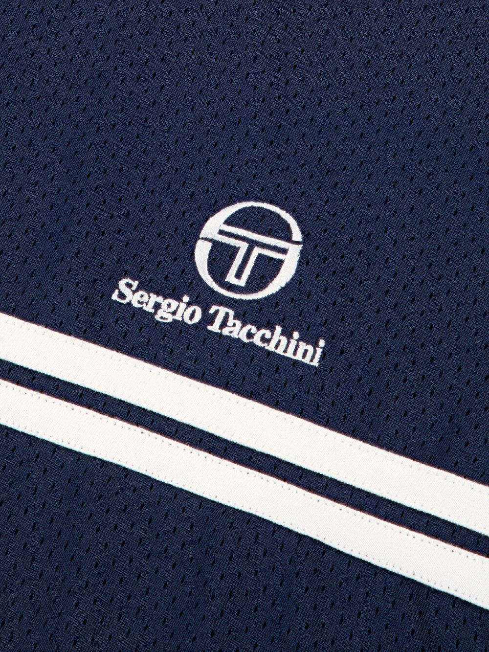 Egonlab X Sergio Tacchini Giacomo Mesh T-Shirt- Maritime Blue/ Gray