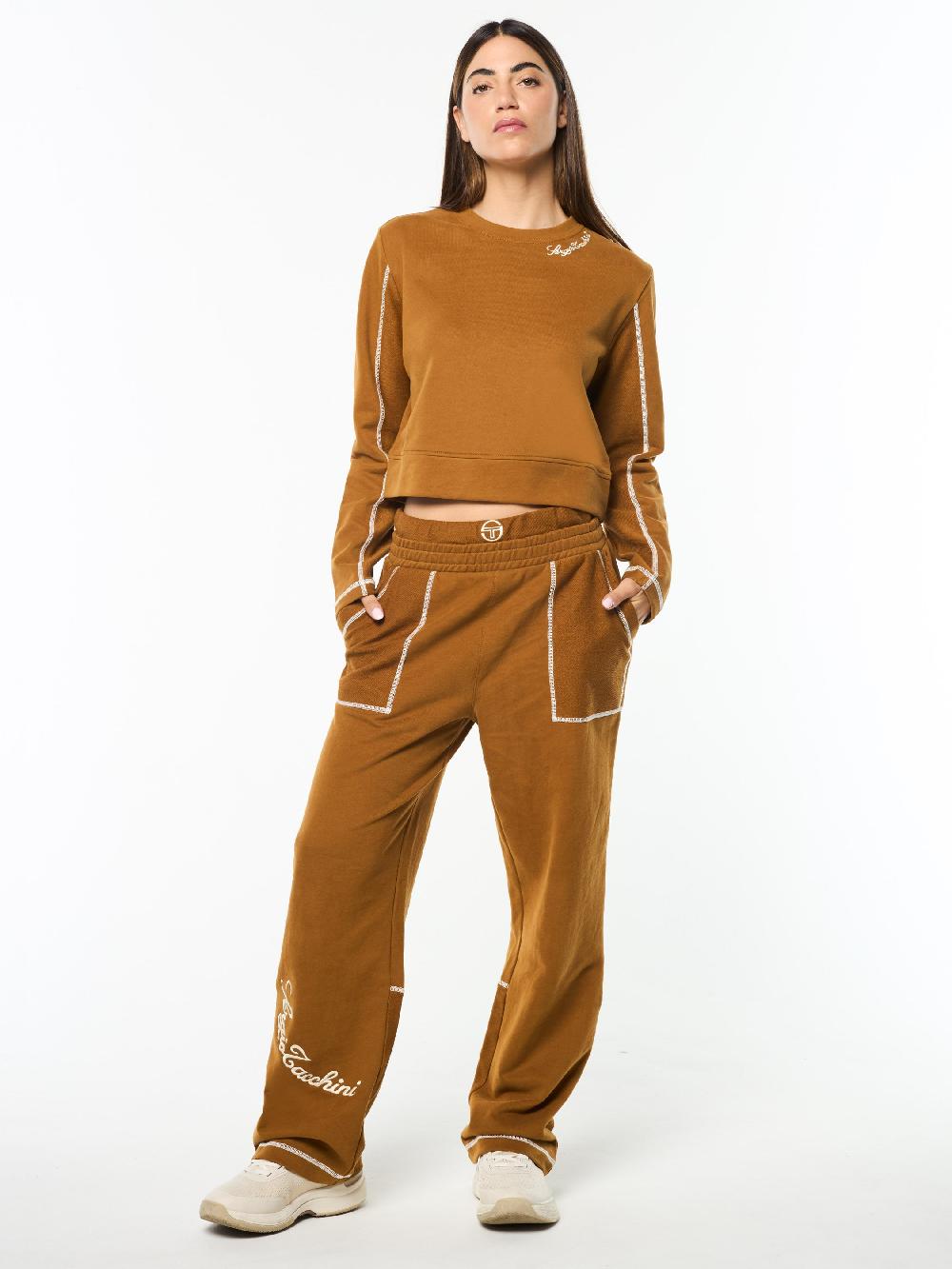 Egonlab X Sergio Tacchini Greta Crewneck- Bronze Brown