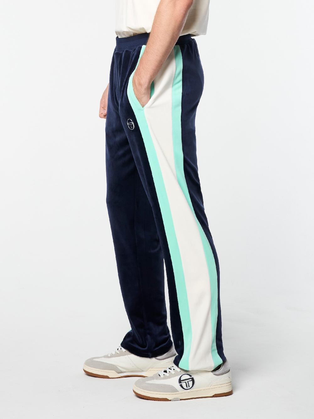 Egonlab X Sergio Tacchini Lazaro Velour Track Pant- Maritime Blue