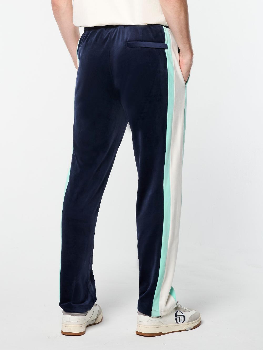Egonlab X Sergio Tacchini Lazaro Velour Track Pant- Maritime Blue