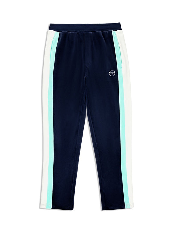 egonlab x sergio tacchini Lazaro Velour Track Pant- Maritime Blue