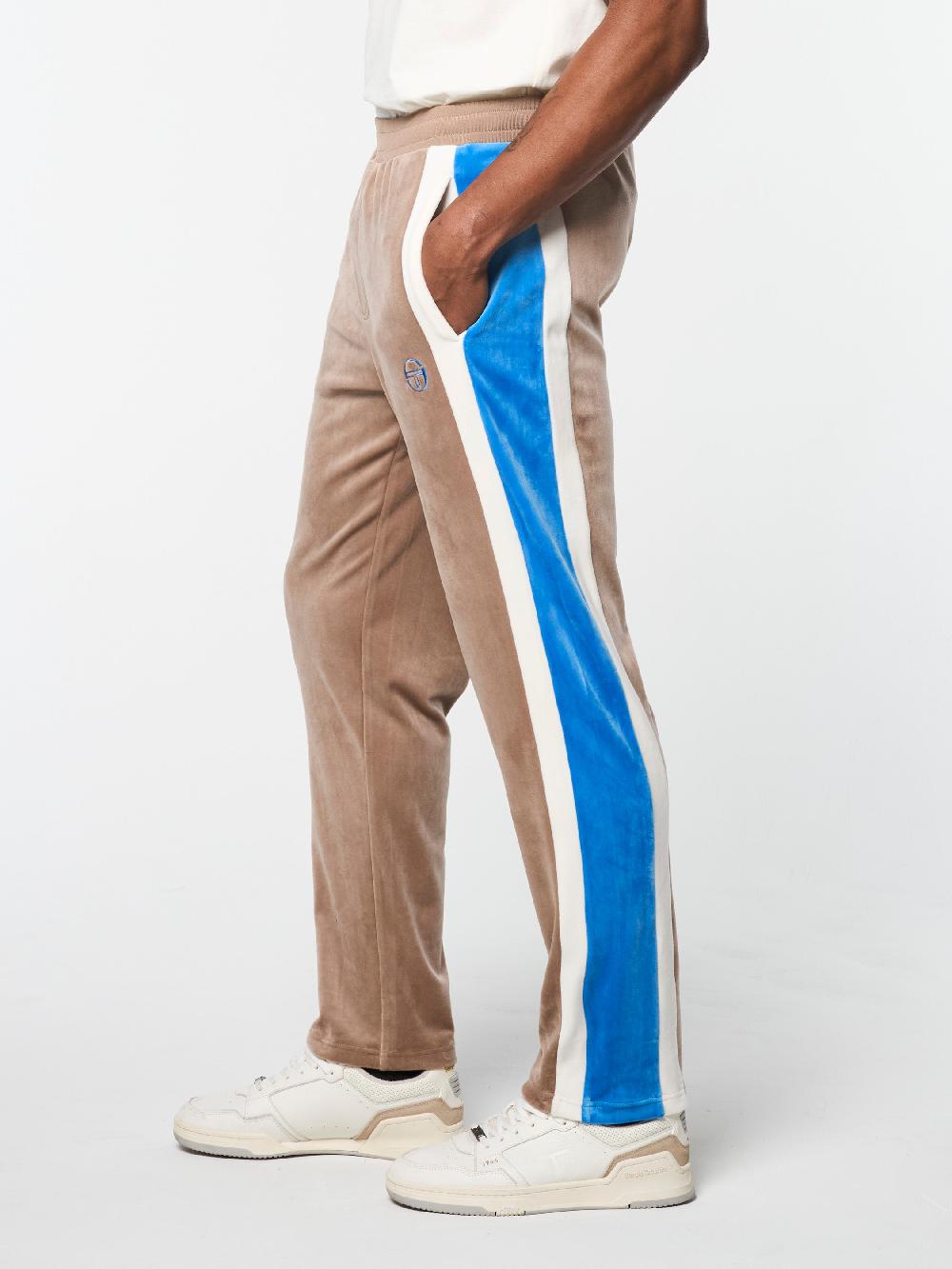 Egonlab X Sergio Tacchini Lazaro Velour Track Pant- Taupe Grey