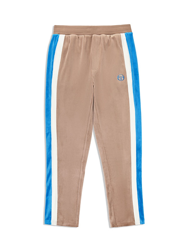 egonlab x sergio tacchini Lazaro Velour Track Pant- Taupe Grey