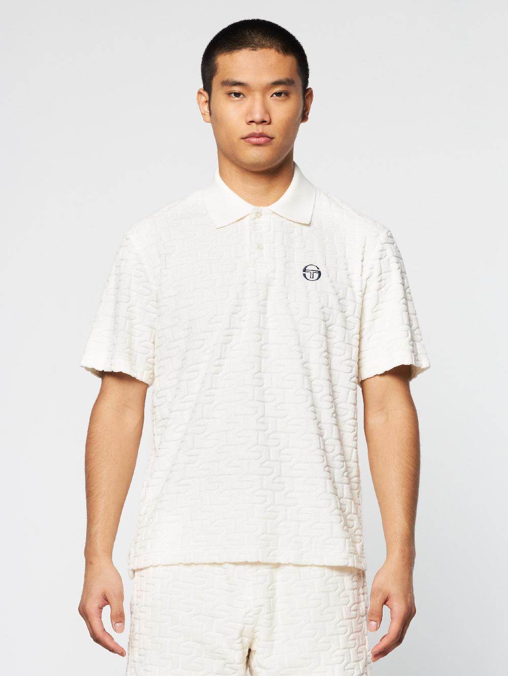 Egonlab X Sergio Tacchini Livata Monogram Polo- Gardenia