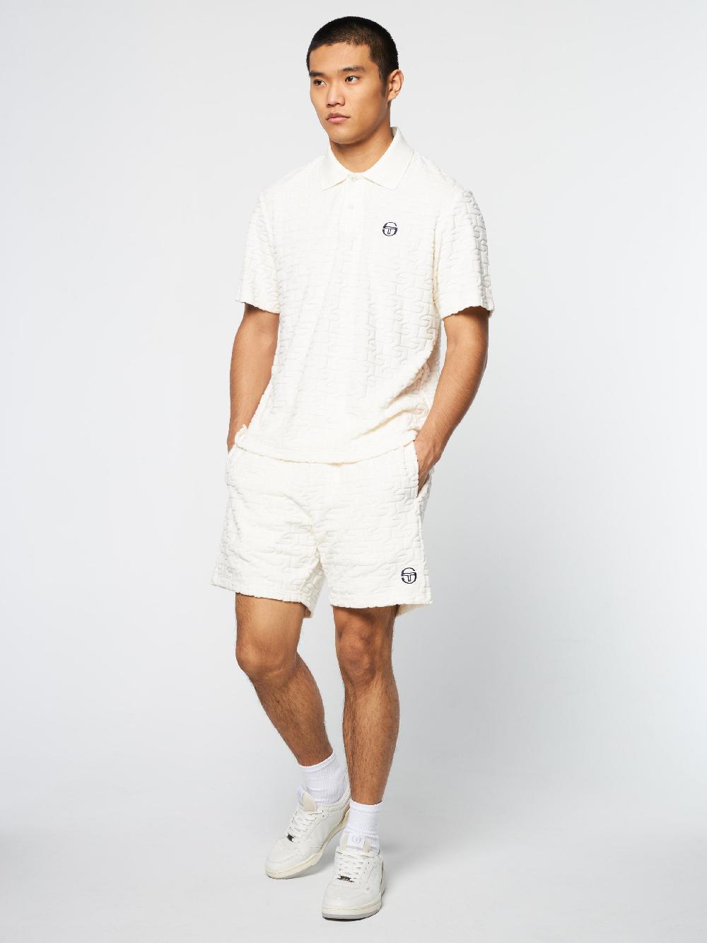 Egonlab X Sergio Tacchini Livata Monogram Polo- Gardenia