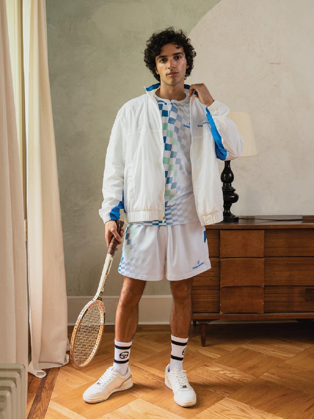 Egonlab X Sergio Tacchini Luca Piqué Printed Short- Brilliant White