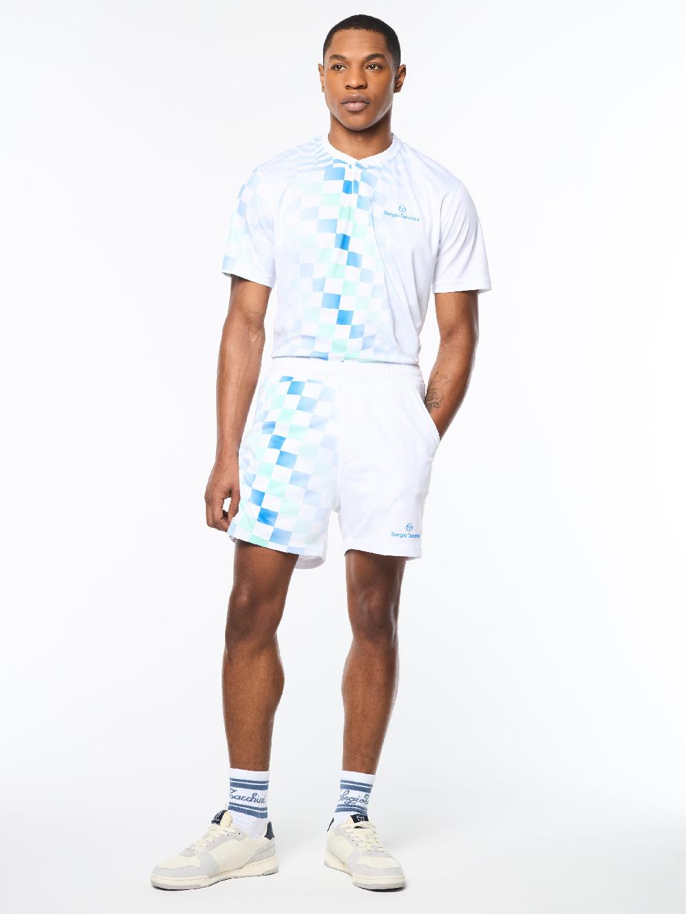 Egonlab X Sergio Tacchini Luca Piqué Printed Short- Brilliant White