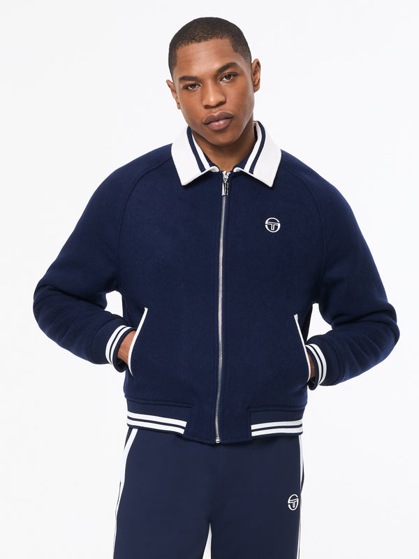 egonlab x sergio tacchini Marco Varsity Jacket- Maritime Blue