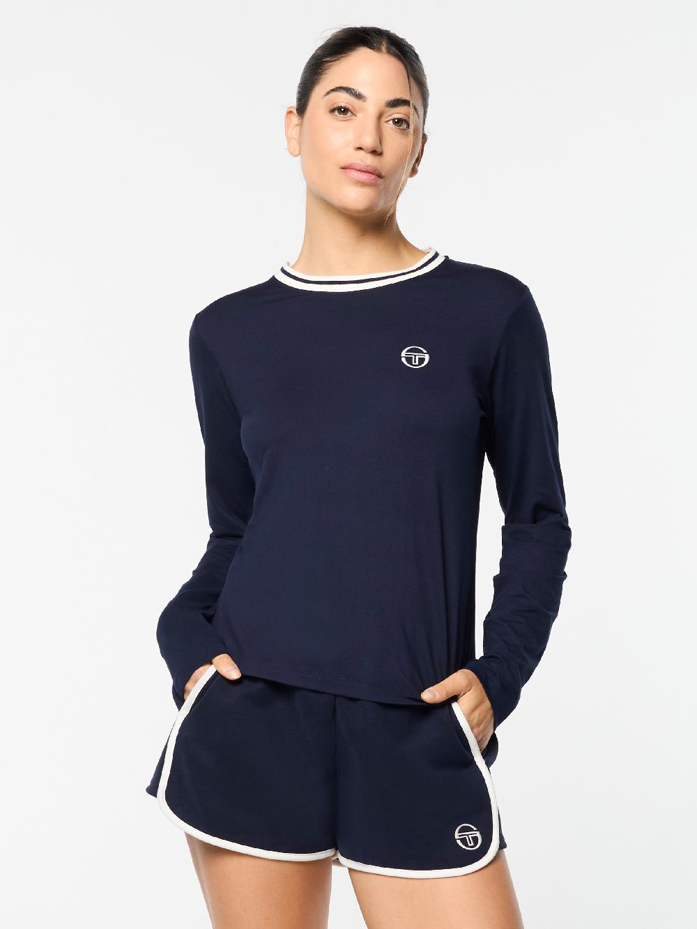 Egonlab X Sergio Tacchini Marina Crew Neck- Maritime Blue