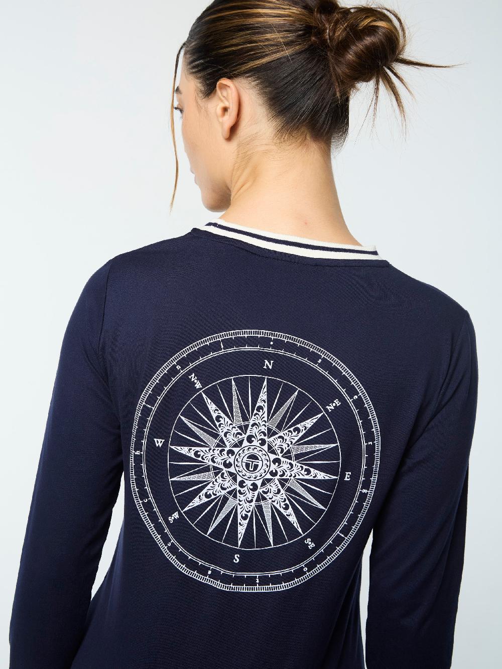 Egonlab X Sergio Tacchini Marina Crew Neck- Maritime Blue