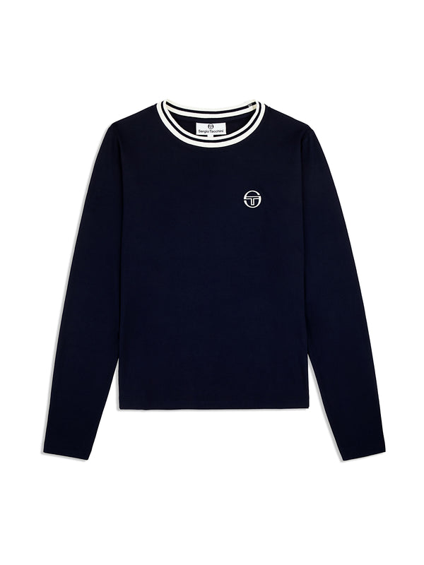 egonlab x sergio tacchini Marina Crew Neck- Maritime Blue