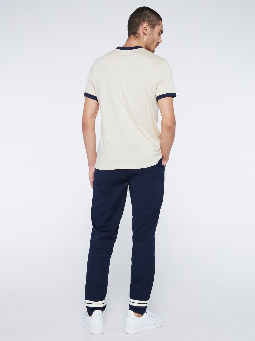 Egonlab X Sergio Tacchini Masters T-Shirt Archivio-Buttercream/ Maritime Blue