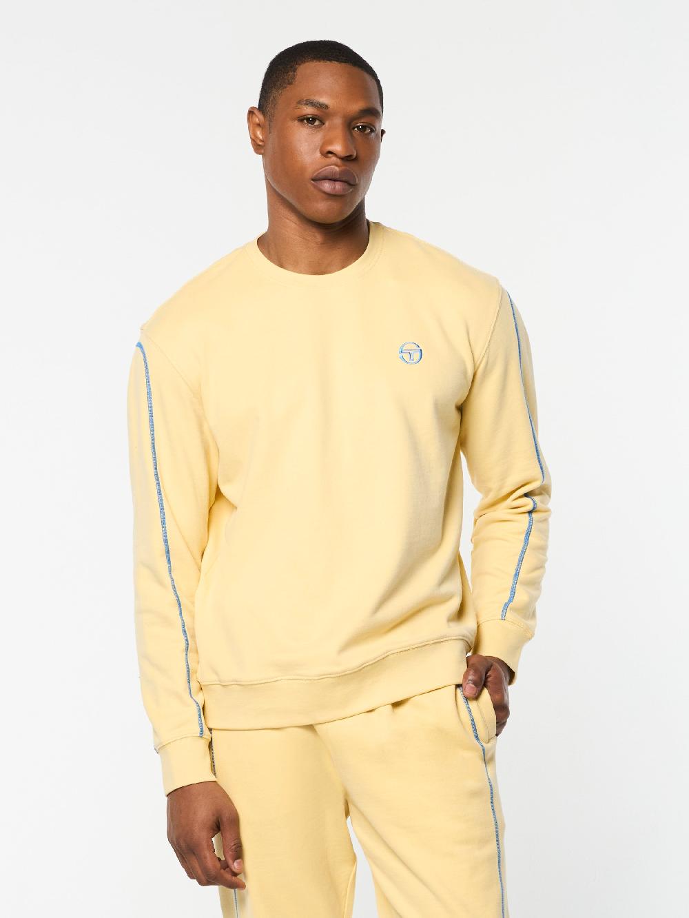 Egonlab X Sergio Tacchini Matteo Crewneck Sweatshirt- Straw
