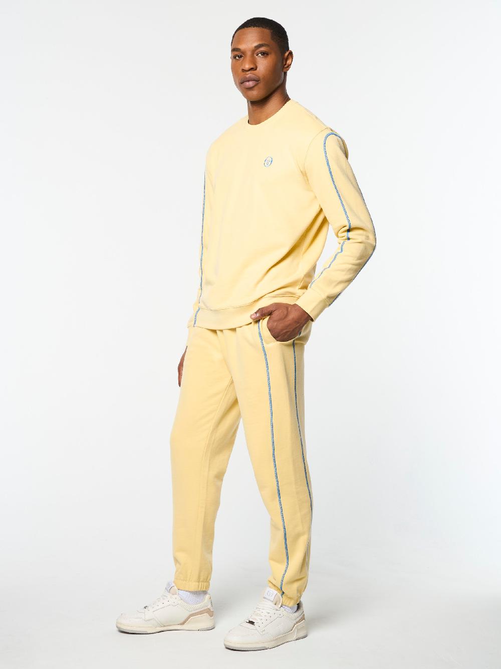 Egonlab X Sergio Tacchini Matteo Crewneck Sweatshirt- Straw