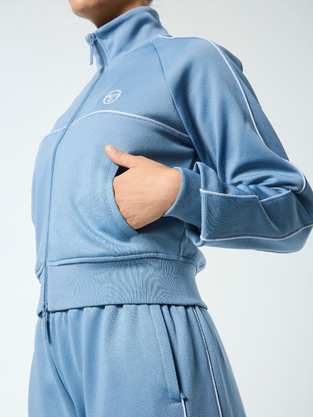 Egonlab X Sergio Tacchini Miss Lioni Track Jacket- Faded Denim