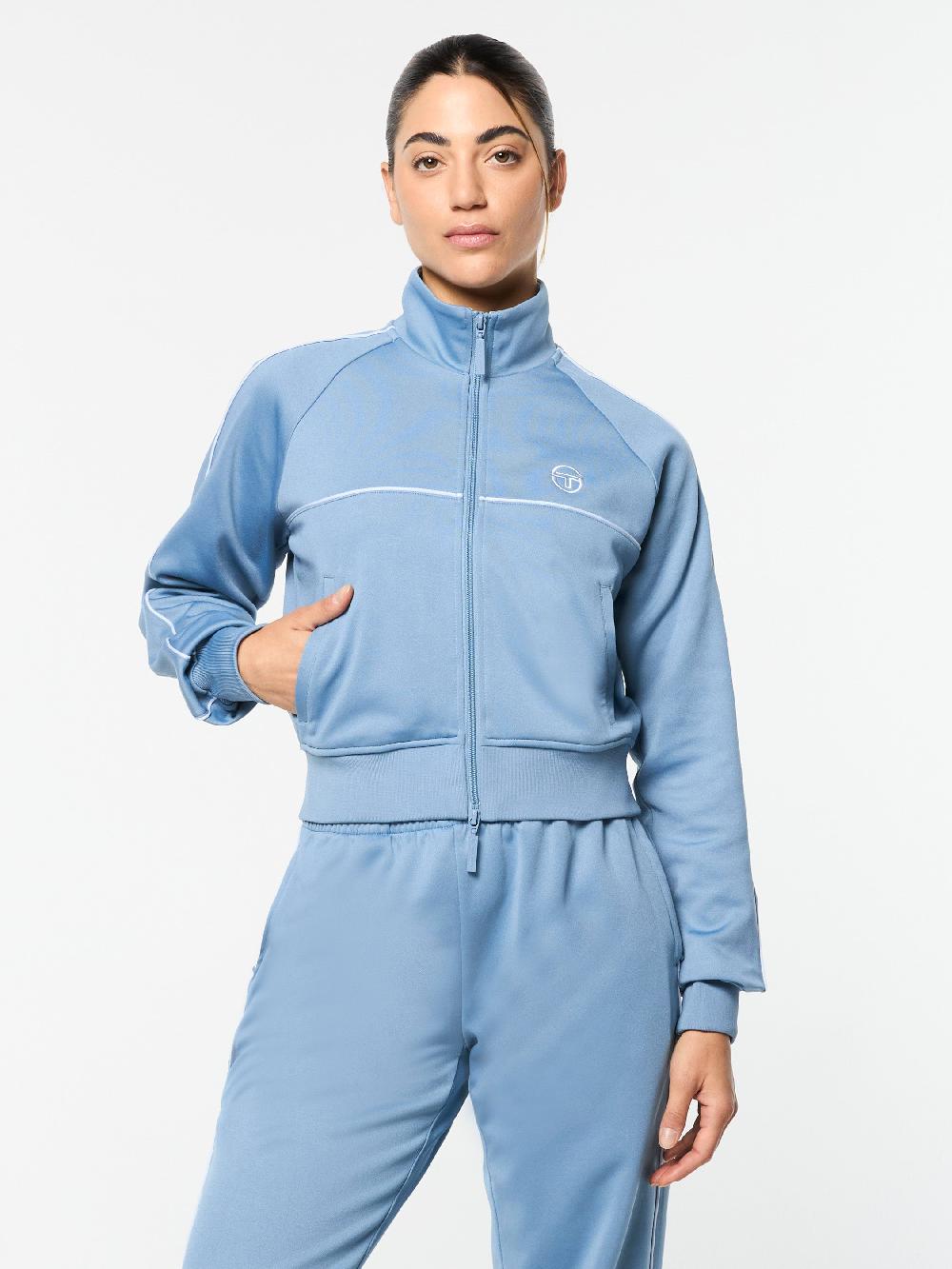 Egonlab X Sergio Tacchini Miss Lioni Track Jacket- Faded Denim