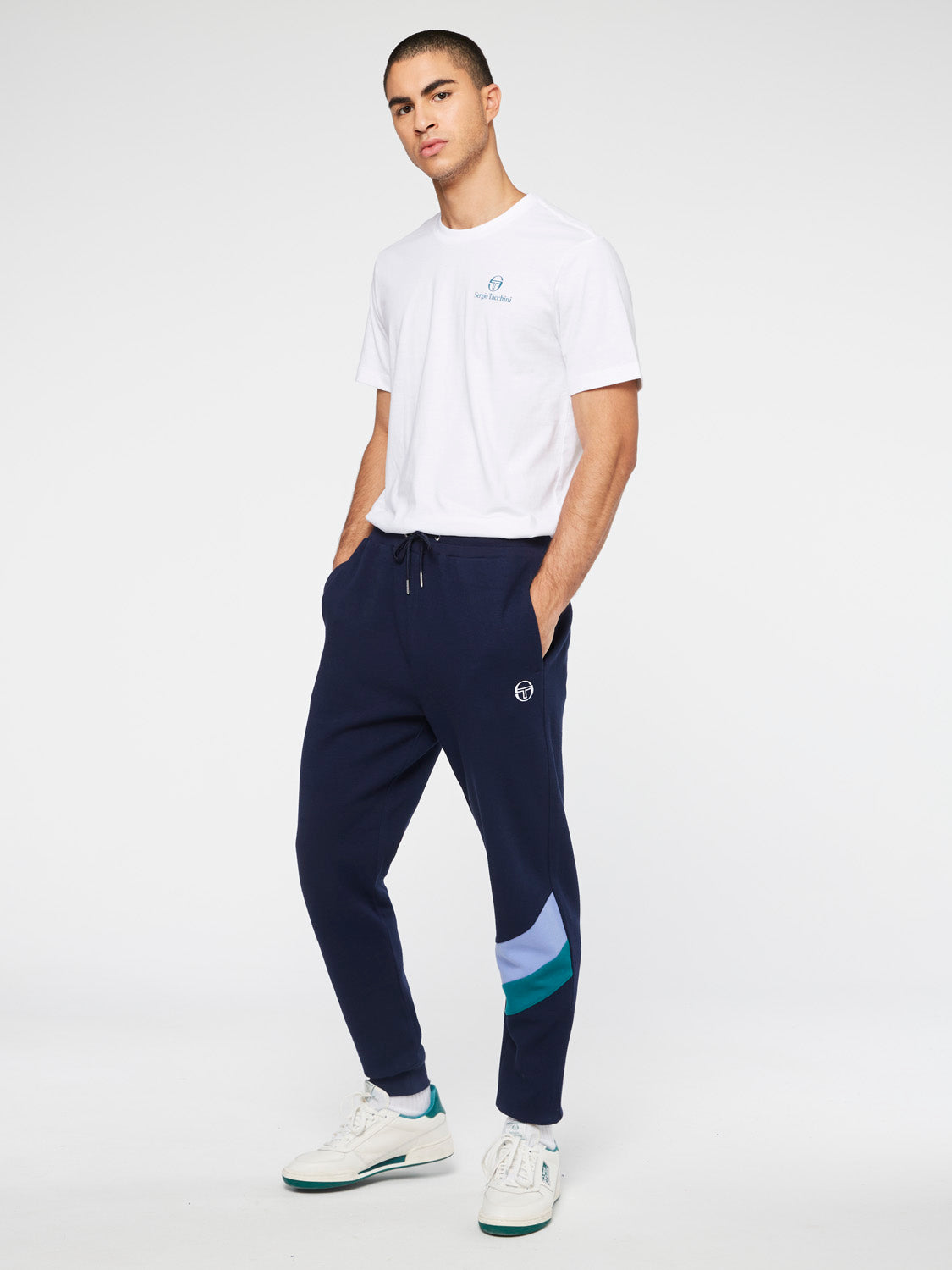 Egonlab X Sergio Tacchini Mosaic Sweatpant-Maritime Blue