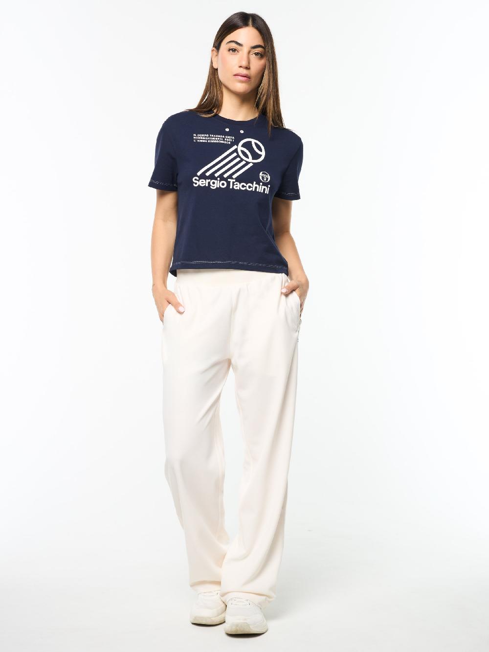 Egonlab X Sergio Tacchini Nera Boxy Tee- Maritime Blue