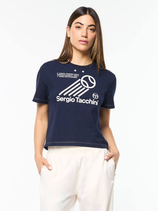 egonlab x sergio tacchini Nera Boxy Tee- Maritime Blue
