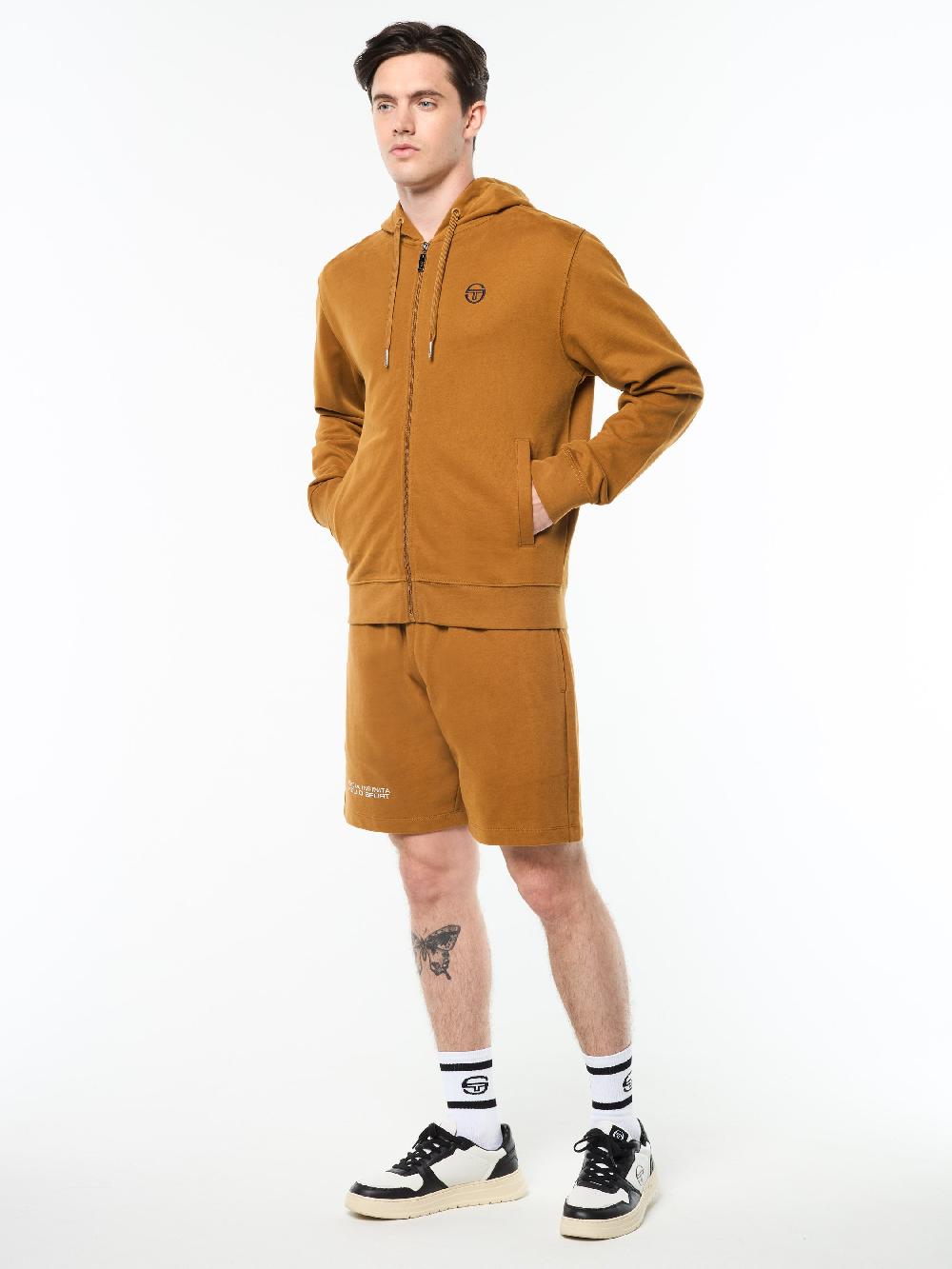 Egonlab X Sergio Tacchini Netto Hoodie- Bronze Brown
